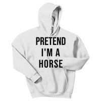 Lazy Halloween Pretend IM A Horse Costume Funny Party Kids Hoodie