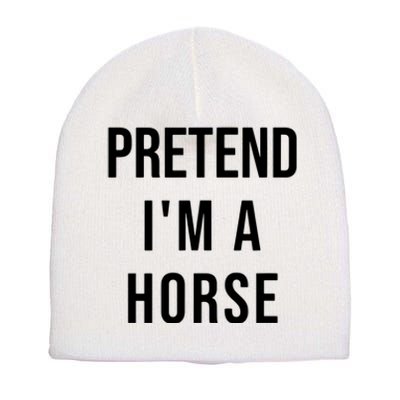 Lazy Halloween Pretend IM A Horse Costume Funny Party Short Acrylic Beanie