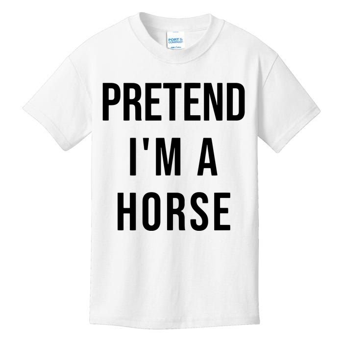 Lazy Halloween Pretend IM A Horse Costume Funny Party Kids T-Shirt