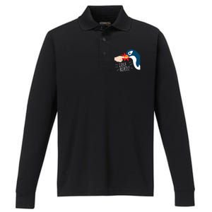 Love Hurts Penguin Funny Cute Valentines Day Gift Great Gift Performance Long Sleeve Polo