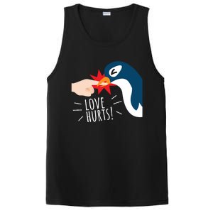 Love Hurts Penguin Funny Cute Valentines Day Gift Great Gift PosiCharge Competitor Tank