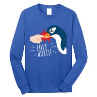 Love Hurts Penguin Funny Cute Valentines Day Gift Great Gift Long Sleeve Shirt