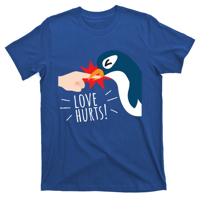 Love Hurts Penguin Funny Cute Valentines Day Gift Great Gift T-Shirt