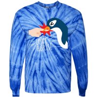 Love Hurts Penguin Funny Cute Valentines Day Gift Great Gift Tie-Dye Long Sleeve Shirt