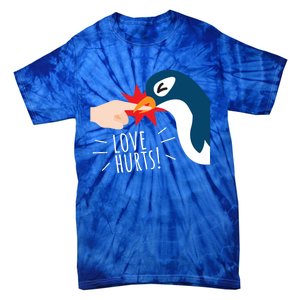 Love Hurts Penguin Funny Cute Valentines Day Gift Great Gift Tie-Dye T-Shirt