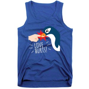 Love Hurts Penguin Funny Cute Valentines Day Gift Great Gift Tank Top