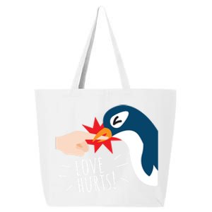 Love Hurts Penguin Funny Cute Valentines Day Gift Great Gift 25L Jumbo Tote