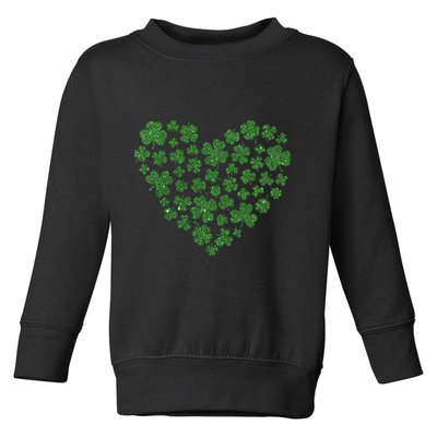 Love Heart Patrick Shamrocks Toddler Sweatshirt