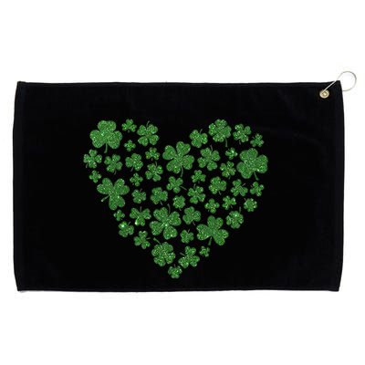Love Heart Patrick Shamrocks Grommeted Golf Towel