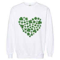 Love Heart Patrick Shamrocks Garment-Dyed Sweatshirt