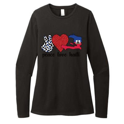 Love Haiti Proud Haitian Flag Haitian Roots Funny Gift Womens CVC Long Sleeve Shirt