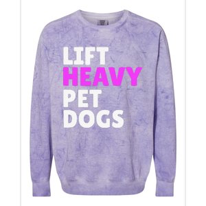 Lift Heavy Pet Dog Funny Gym Workout Gifts For Weight Lifter Colorblast Crewneck Sweatshirt