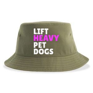 Lift Heavy Pet Dog Funny Gym Workout Gifts For Weight Lifter Sustainable Bucket Hat