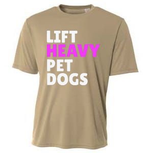 Lift Heavy Pet Dog Funny Gym Workout Gifts For Weight Lifter Cooling Performance Crew T-Shirt