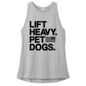 Lift Heavy Pet Dogs Gym For Weightlifters Ladies PosiCharge Tri-Blend Wicking Tank