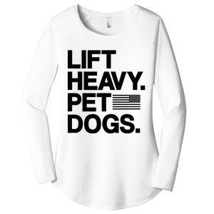 Lift Heavy Pet Dogs Gym For Weightlifters Women's Perfect Tri Tunic Long Sleeve Shirt