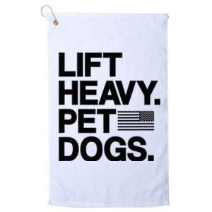 Lift Heavy Pet Dogs Gym For Weightlifters Platinum Collection Golf Towel