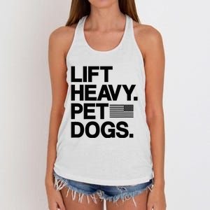 Lift Heavy Pet Dogs Gym For Weightlifters Women's Knotted Racerback Tank