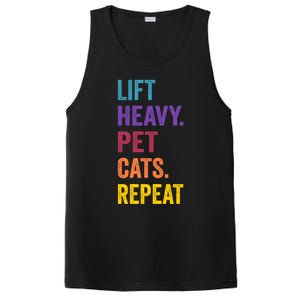 Lift Heavy Pet Cat Funny Gym Workout Weightlifter Deadlifter Gift PosiCharge Competitor Tank