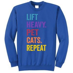 Lift Heavy Pet Cat Funny Gym Workout Weightlifter Deadlifter Gift Sweatshirt