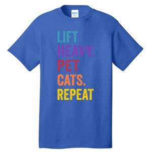 Lift Heavy Pet Cat Funny Gym Workout Weightlifter Deadlifter Gift Tall T-Shirt