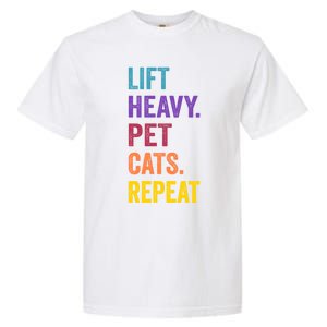 Lift Heavy Pet Cat Funny Gym Workout Weightlifter Deadlifter Gift Garment-Dyed Heavyweight T-Shirt