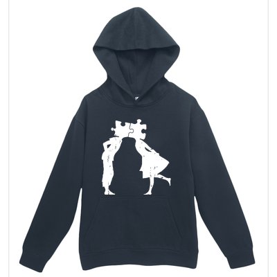 Lovers Head Puzzle Lovers Urban Pullover Hoodie