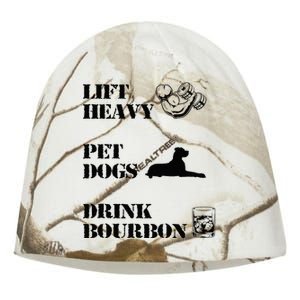 Lift Heavy Pet Dogs Drink Bourbon Kati - Camo Knit Beanie