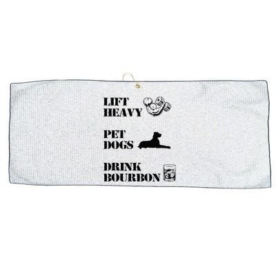 Lift Heavy Pet Dogs Drink Bourbon Large Microfiber Waffle Golf Towel