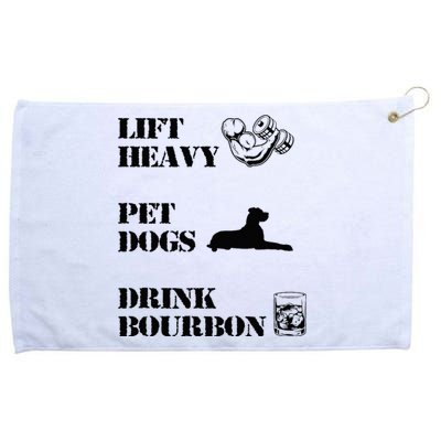 Lift Heavy Pet Dogs Drink Bourbon Grommeted Golf Towel