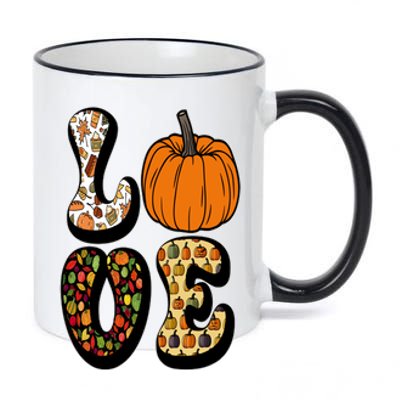 Love Halloween Pumpkin Cute 11oz Black Color Changing Mug