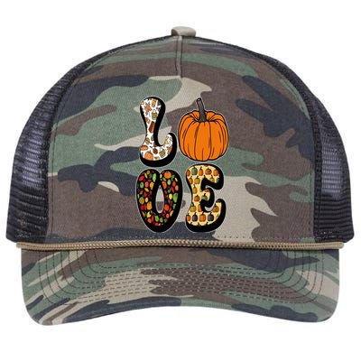 Love Halloween Pumpkin Cute Retro Rope Trucker Hat Cap