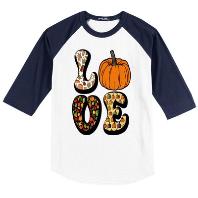 Love Halloween Pumpkin Cute Baseball Sleeve Shirt