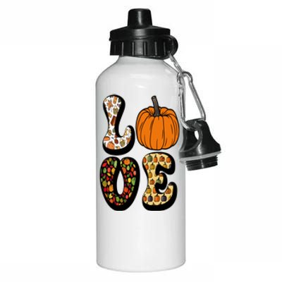 Love Halloween Pumpkin Cute Aluminum Water Bottle 