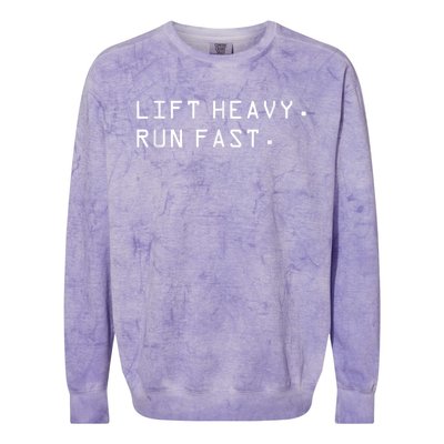 Lift Heavy Run Fast Colorblast Crewneck Sweatshirt