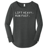 Lift Heavy Run Fast Women's Perfect Tri Tunic Long Sleeve Shirt