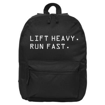 Lift Heavy Run Fast 16 in Basic Backpack