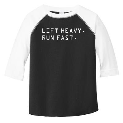 Lift Heavy Run Fast Toddler Fine Jersey T-Shirt