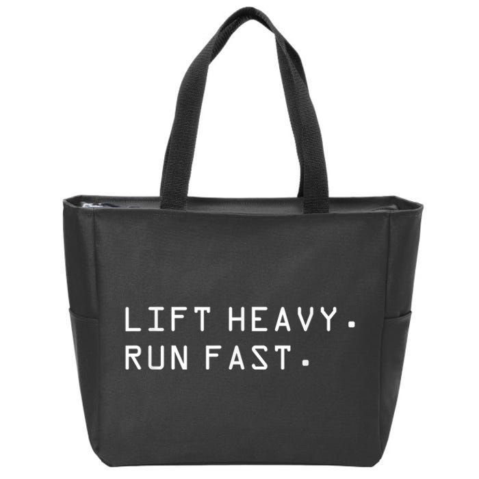 Lift Heavy Run Fast Zip Tote Bag