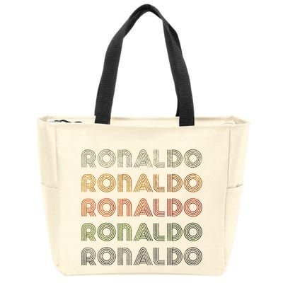 Love Heart R.O.N.A.L.D.O Grunge Style Black R.O.N.A.L.Do Zip Tote Bag