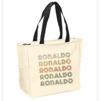 Love Heart R.O.N.A.L.D.O Grunge Style Black R.O.N.A.L.Do Zip Tote Bag
