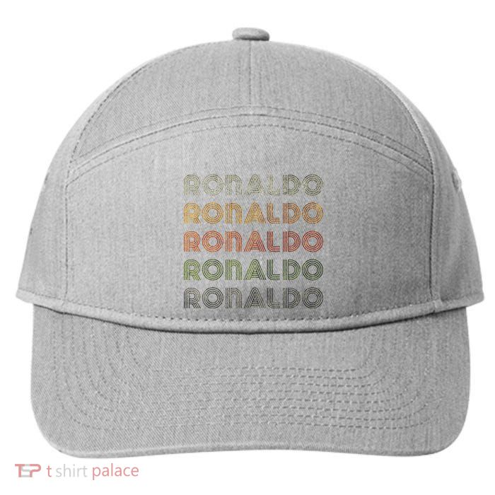 Love Heart R.O.N.A.L.D.O Grunge Style Black R.O.N.A.L.Do 7-Panel Snapback Hat