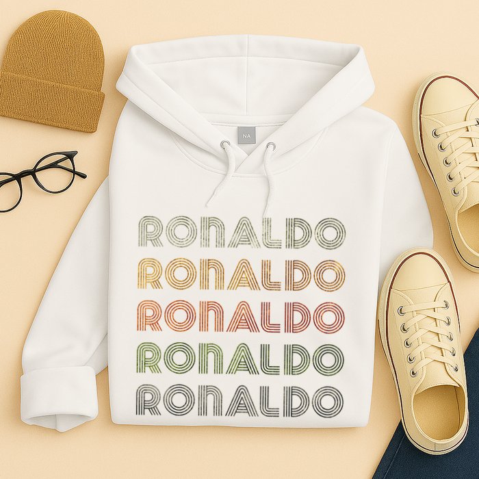 Love Heart R.O.N.A.L.D.O Grunge Style Black R.O.N.A.L.Do Hoodie