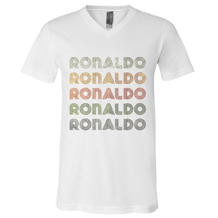 Love Heart R.O.N.A.L.D.O Grunge Style Black R.O.N.A.L.Do V-Neck T-Shirt