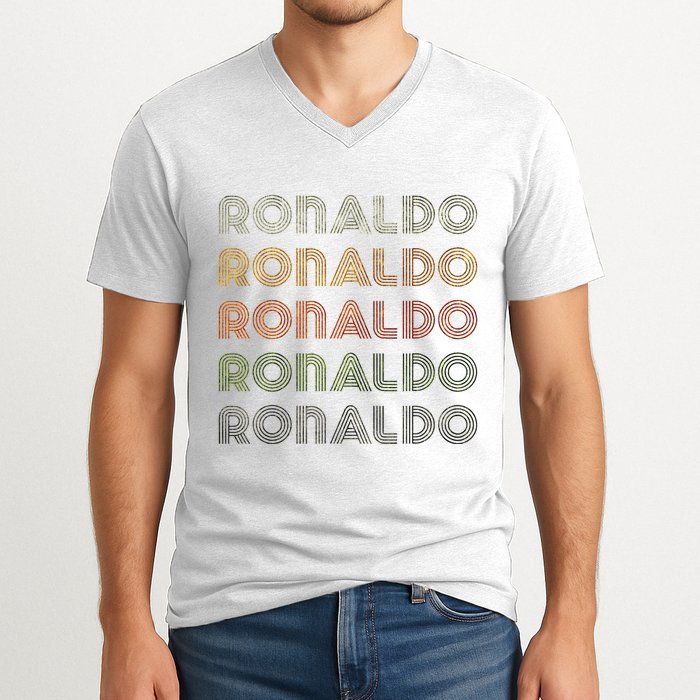 Love Heart R.O.N.A.L.D.O Grunge Style Black R.O.N.A.L.Do V-Neck T-Shirt