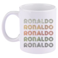 Love Heart R.O.N.A.L.D.O Grunge Style Black R.O.N.A.L.Do 11oz C Handle Ceramic Mug