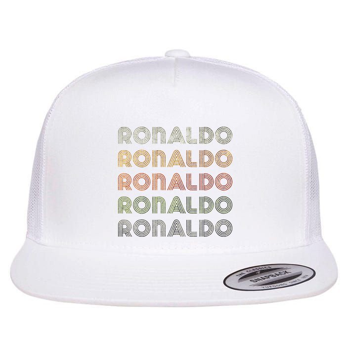 Love Heart R.O.N.A.L.D.O Grunge Style Black R.O.N.A.L.Do Flat Bill Trucker Hat