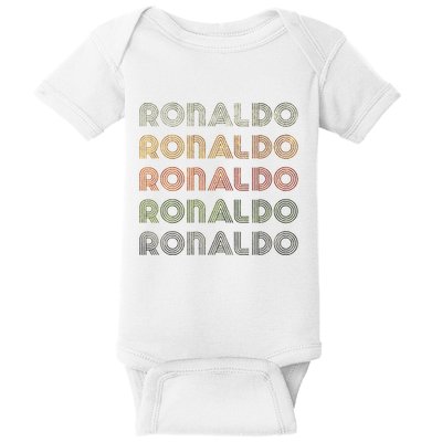 Love Heart R.O.N.A.L.D.O Grunge Style Black R.O.N.A.L.Do Baby Bodysuit