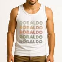Love Heart R.O.N.A.L.D.O Grunge Style Black R.O.N.A.L.Do Tank Top
