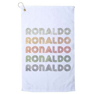 Love Heart R.O.N.A.L.D.O Grunge Style Black R.O.N.A.L.Do Golf Towel